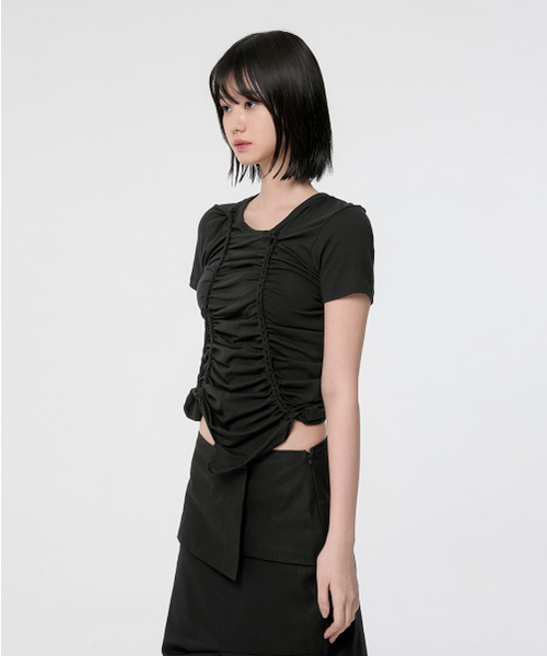 FLAREUP(フレアアップ)の「Handmade Twisted T-Shirt (FL-119_Black)(Tシャツ/カットソー・レディース・ブラック・OS)」の5枚目の写真