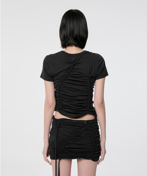 FLAREUP(フレアアップ)の「Handmade Twisted T-Shirt (FL-119_Black)(Tシャツ/カットソー・レディース・ブラック・OS)」の6枚目の写真