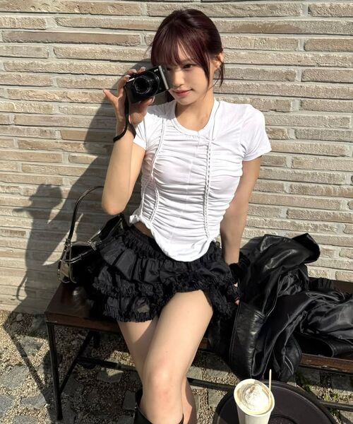 FLAREUP(フレアアップ)の「Handmade Twisted T-Shirt (FL-119_Black)(Tシャツ/カットソー・レディース・ブラック・OS)」の9枚目の写真