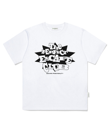 ブラック ザ パーフェクト イスケイプクラブ プリント オーバーサイズ 半袖Tシャツ ホワイト