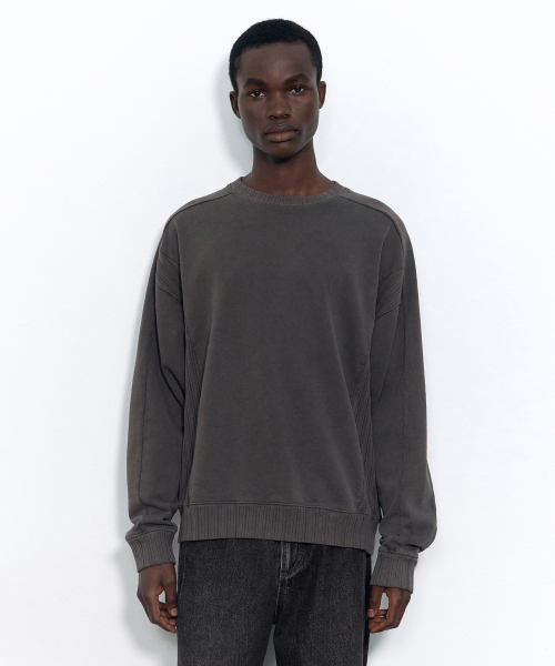 INSILENCE(インサイロンス)の「リップミックスドスウェットシャツ WASHED GREY(スウェット・レディース・その他・SMALL/MEDIUM/LARGE)」の1枚目の写真