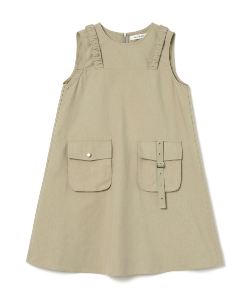 MILLO WOMEN（ミロウーマン）の「バックルストラップミニドレス[ベージュ]（ワンピース・レディース・その他・SMALL/MEDIUM）」の2枚目の写真
