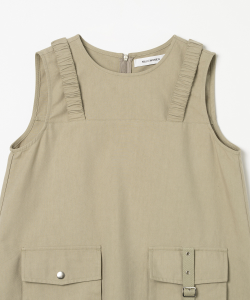 MILLO WOMEN（ミロウーマン）の「バックルストラップミニドレス[ベージュ]（ワンピース・レディース・その他・SMALL/MEDIUM）」の4枚目の写真