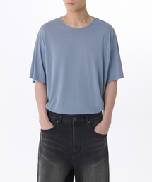 MUSINSA STANDARD（ムシンサスタンダード）の「Relaxed Lightweight CR Scoop Neck T-Shirt [Blue Grey]（Tシャツ/カットソー・メンズ）」
