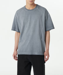 ルナ ダイング ストラクチャード オーバーサイズ クルーネック Tシャツ [グレイッシュブルー]