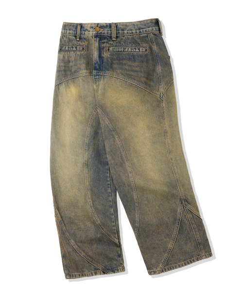TRILLION(トリリオン)の「切開ラインウォッシュバルーンフィットデニムパンツ(MUD BEIGE)(デニムパンツ・レディース・その他・SMALL/MEDIUM/LARGE/X-LARGE)」の5枚目の写真