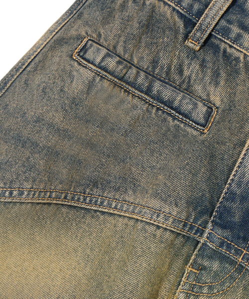 TRILLION(トリリオン)の「切開ラインウォッシュバルーンフィットデニムパンツ(MUD BEIGE)(デニムパンツ・レディース・その他・SMALL/MEDIUM/LARGE/X-LARGE)」の9枚目の写真