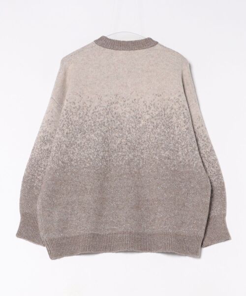 STYLEBLOCK（スタイルブロック）の「グラデーションラメクルーネックプルオーバー（ニット/セーター・レディース・ライトグレー/ベージュ/チャコールグレー・M）」の8枚目の写真