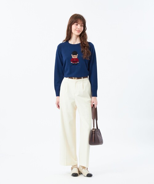 MACKINTOSH PHILOSOPHY(マッキントッシュ フィロソフィー)の「バッキンガムベア BIG BEAR(ニット/セーター・レディース・ブラウン/ダークネイビー・38)」の3枚目の写真