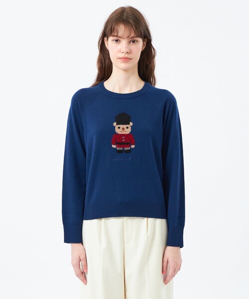 MACKINTOSH PHILOSOPHY(マッキントッシュ フィロソフィー)の「バッキンガムベア BIG BEAR(ニット/セーター・レディース・ブラウン/ダークネイビー・38)」の5枚目の写真