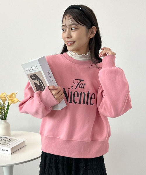 Futier land（フューティアランド）の「短丈ロゴスウェット（スウェット・レディース・杢グレー/ブラウン/ピンク・FREE）」の3枚目の写真