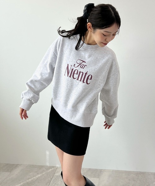 Futier land（フューティアランド）の「短丈ロゴスウェット（スウェット・レディース・杢グレー/ブラウン/ピンク・FREE）」の4枚目の写真