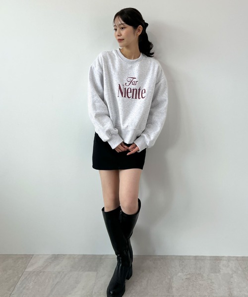 Futier land（フューティアランド）の「短丈ロゴスウェット（スウェット・レディース・杢グレー/ブラウン/ピンク・FREE）」の6枚目の写真