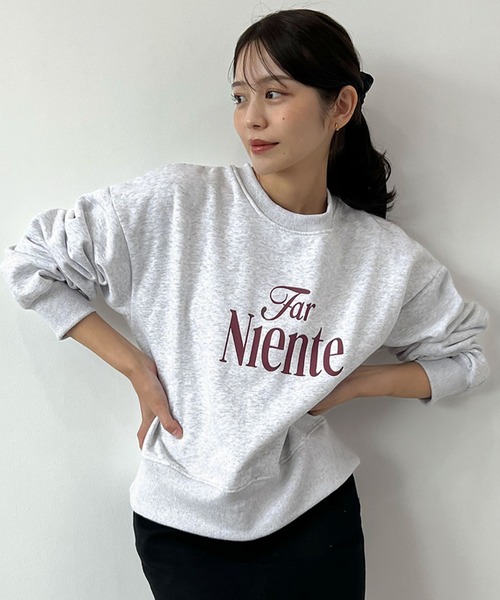 Futier land（フューティアランド）の「短丈ロゴスウェット（スウェット・レディース・杢グレー/ブラウン/ピンク・FREE）」の5枚目の写真