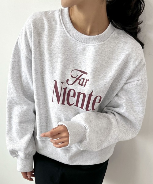 Futier land（フューティアランド）の「短丈ロゴスウェット（スウェット・レディース・杢グレー/ブラウン/ピンク・FREE）」の7枚目の写真