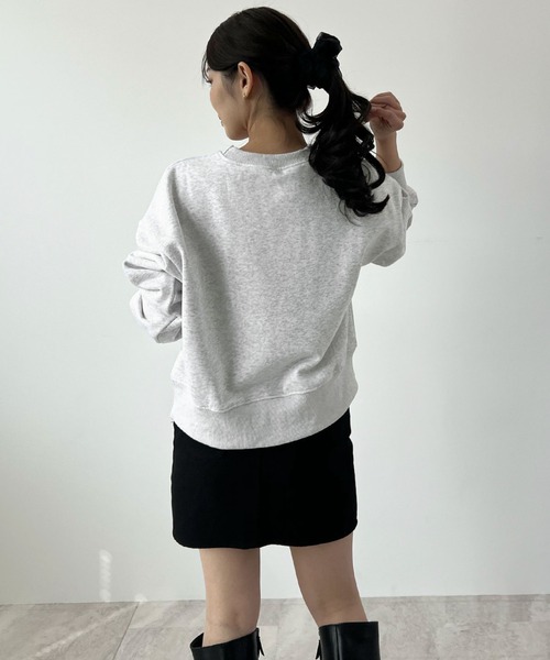 Futier land（フューティアランド）の「短丈ロゴスウェット（スウェット・レディース・杢グレー/ブラウン/ピンク・FREE）」の8枚目の写真