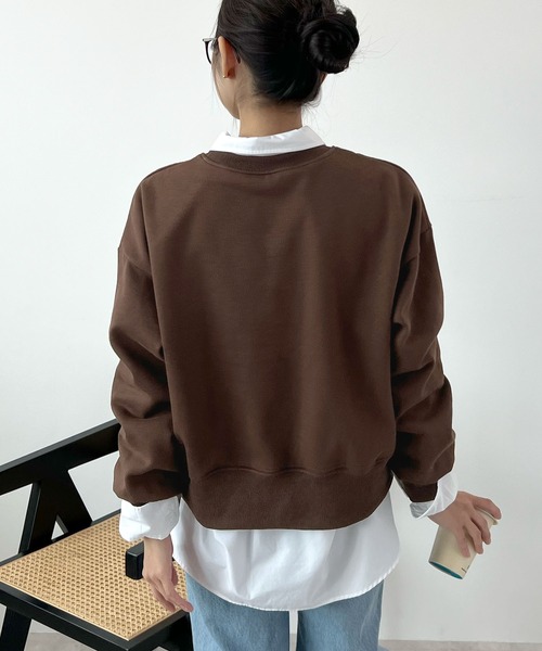 Futier land（フューティアランド）の「短丈ロゴスウェット（スウェット・レディース・杢グレー/ブラウン/ピンク・FREE）」の11枚目の写真