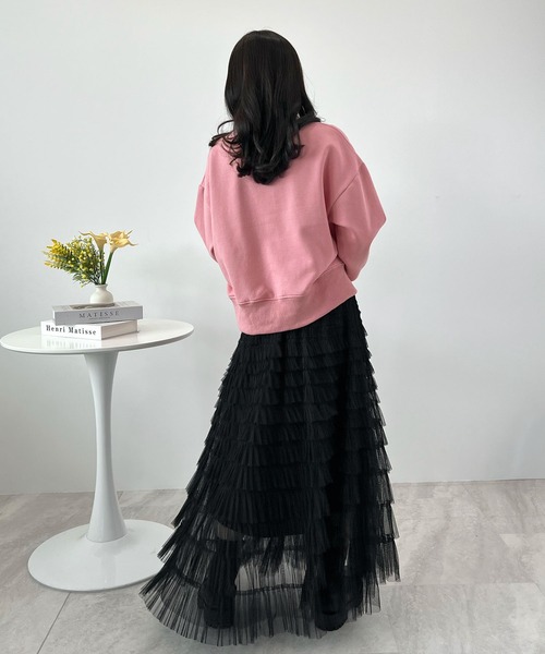 Futier land（フューティアランド）の「短丈ロゴスウェット（スウェット・レディース・杢グレー/ブラウン/ピンク・FREE）」の17枚目の写真