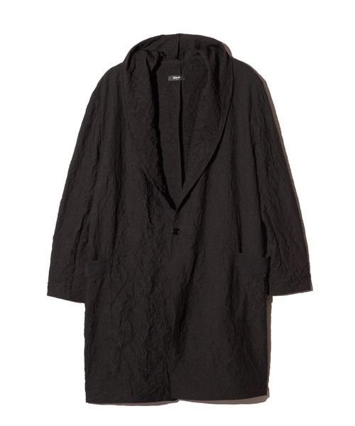 glamb（グラム）の「Crinkle Shawl Collar Coat / クリンクルショールカラーコート（ダウンジャケット/コート・メンズ・ベージュ/ブラック・S/M/L）」の3枚目の写真