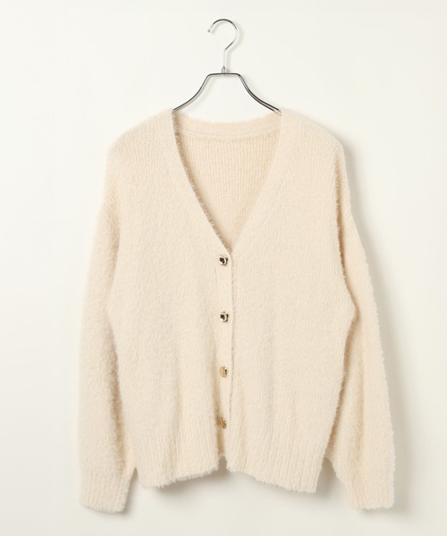 BAYFLOW（ベイフロー）の「[ふわふわの肌触り]オーバーサイズシャギーカーディガン（カーディガン/ボレロ・レディース・オフホワイト/ピンク/ライトブルー/ブラック・FREE）」の20枚目の写真