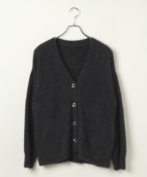 BAYFLOW（ベイフロー）の「[ふわふわの肌触り]オーバーサイズシャギーカーディガン（カーディガン/ボレロ・レディース・オフホワイト/ピンク/ライトブルー/ブラック・FREE）」の21枚目の写真