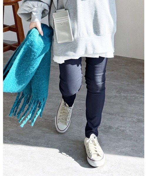 reca（レカ）の「裏起毛スキニーパンツ（その他パンツ・レディース・ブラック/ベージュ/インディゴブルー・FREE）」の2枚目の写真