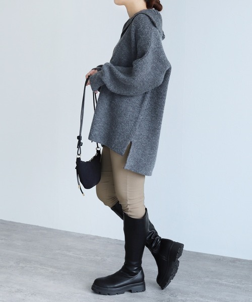 reca（レカ）の「裏起毛スキニーパンツ（その他パンツ・レディース・ブラック/ベージュ/インディゴブルー・FREE）」の5枚目の写真