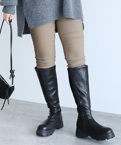 reca（レカ）の「裏起毛スキニーパンツ（その他パンツ・レディース・ブラック/ベージュ/インディゴブルー・FREE）」の4枚目の写真