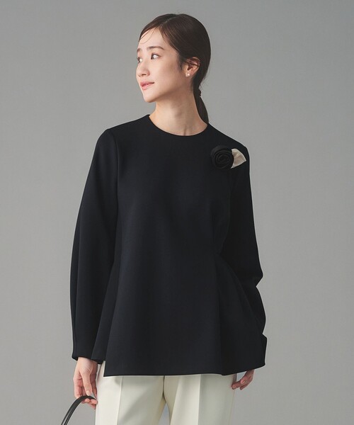 UNITED ARROWS(ユナイテッドアローズ)の「SPONGY クルーネック ギャザー ブラウス(シャツ/ブラウス・レディース・オフホワイト/ブラック/ネイビー・38/36)」の21枚目の写真