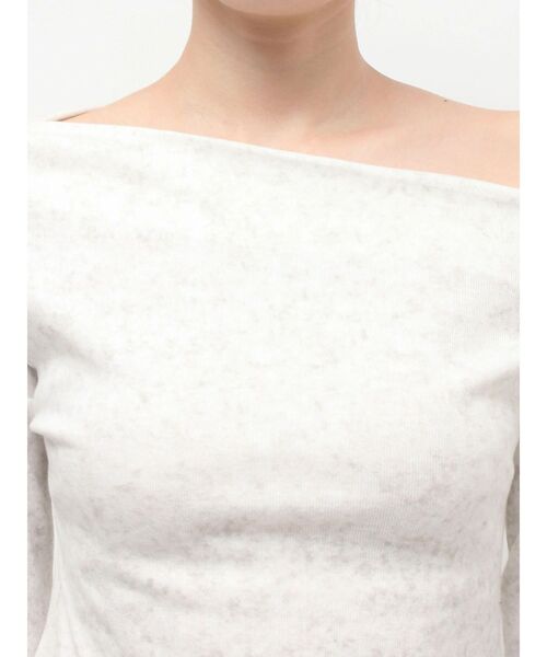 EVRIS（エヴリス）の「レースドッキングアシンメトリートップス（Tシャツ/カットソー・レディース・ホワイト/ブラック・FREE）」の4枚目の写真