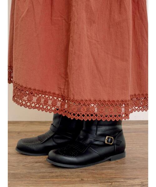 Samansa Mos2（サマンサ モスモス）の「メダリオンキルトショートブーツ（ブーツ・レディース・ブラウン/ブラック・S/M/XL/L）」の16枚目の写真