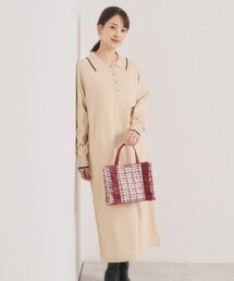 ITS'DEMO | 【手洗い可】ポロ衿ニットワンピース(ワンピース)