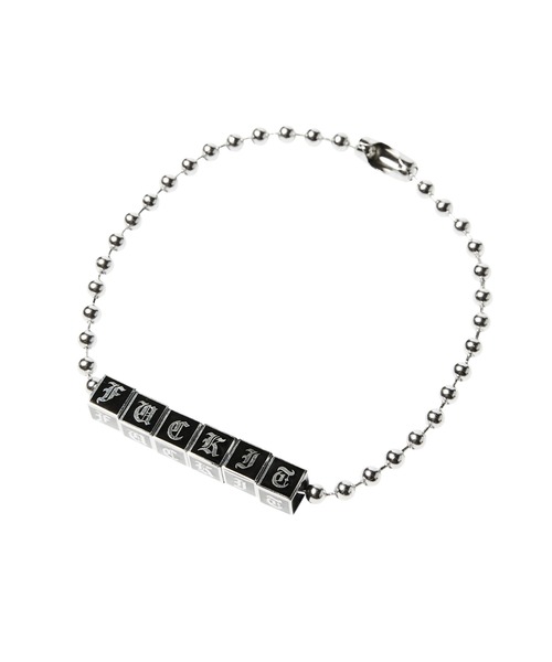 HUF（ハフ）の「BLOCKS BRACELET（ブレスレット・メンズ・シルバー・S/M）」の2枚目の写真