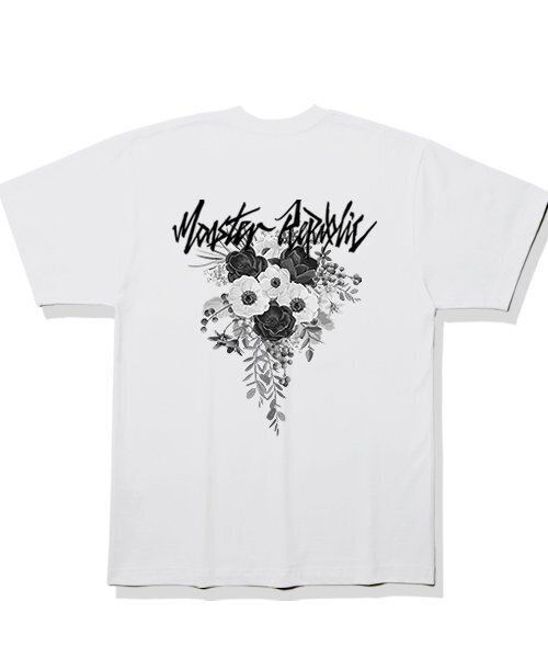 MONSTER REPUBLIC(モンスターリパブリック)の「ムーブメントフラワーアッシュグレーTシャツホワイト(Tシャツ/カットソー・レディース・その他・LARGE/MEDIUM/SMALL/X-LARGE)」の1枚目の写真