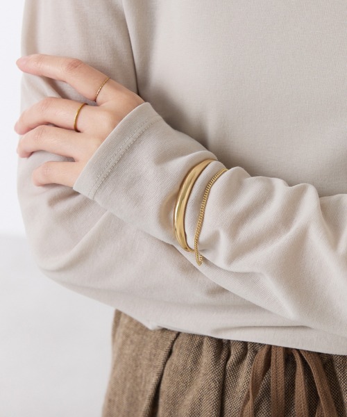 PAPILLONNER（パピヨネ）の「PAPILLONNER/チェーンレイヤードバングル（バングル/リストバンド・レディース・ゴールド・FREE）」の4枚目の写真