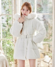 one after another NICE CLAUP | フード付きミドルフェイクダウンコート(その他アウター)