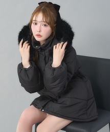 one after another NICE CLAUP | フード付きミドルフェイクダウンコート(その他アウター)