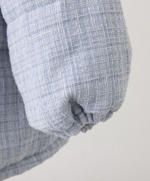 one after another NICE CLAUP(ワンアフターアナザーナイスクラップ)の「フード付きミドルフェイクダウンコート(その他アウター・レディース・ブラック/サックスブルー/オフホワイト・SMALL/MEDIUM)」の7枚目の写真