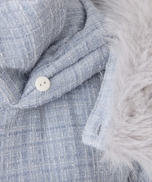 one after another NICE CLAUP(ワンアフターアナザーナイスクラップ)の「フード付きミドルフェイクダウンコート(その他アウター・レディース・ブラック/サックスブルー/オフホワイト・SMALL/MEDIUM)」の12枚目の写真