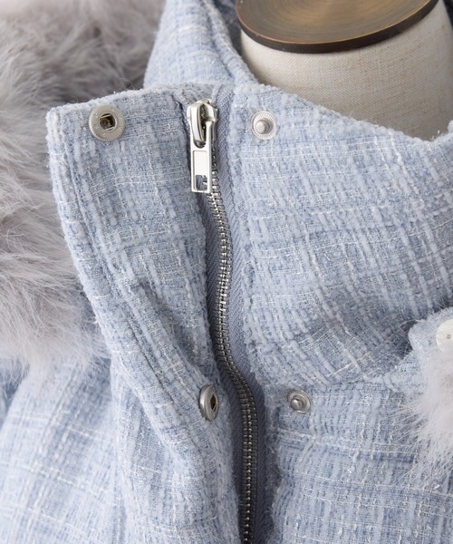 セール】フード付きミドルフェイクダウンコート（その他アウター