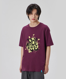 [ボイジ]コットンルーズフィット半袖Tシャツ_プラムパープル