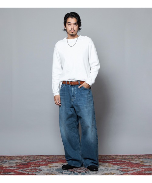 Lee（リー）の「Lee/リー【101 101周年記念特別モデル】ANNIVERSARY 101-Z WIDE ワイドデニムパンツ セットアップ可（デニムパンツ・メンズ・ブルー・X-LARGE/LARGE/MEDIUM/SMALL）」の5枚目の写真