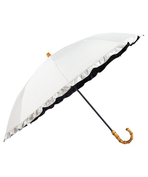 UVO(ウーボ)の「最強の日傘「UVO」 折りたたみ2段 親骨55cm フリル Wpc.(折りたたみ傘・レディース・ベージュ/ラベンダー/サンドベージュ/オフホワイト/グレー/ブラック/サックスブルー・FREE)」の15枚目の写真
