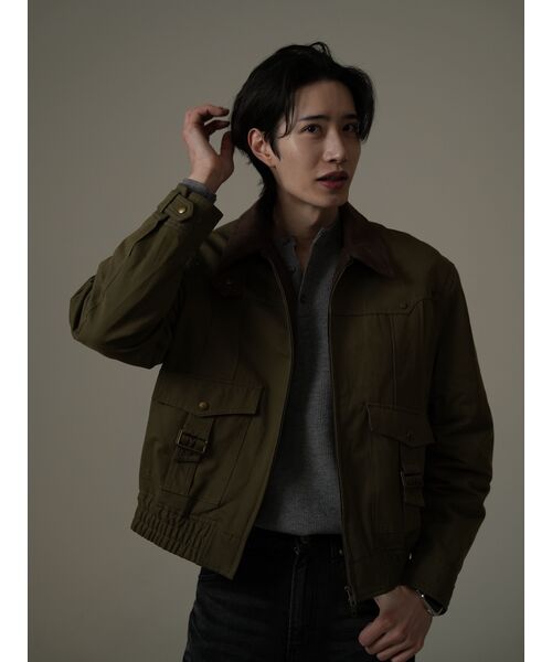 LMOOD(エルムード)の「チェスター ハンティング ブルゾンジャケット カーキ(ミリタリージャケット・レディース・その他・44/46/48)」の13枚目の写真