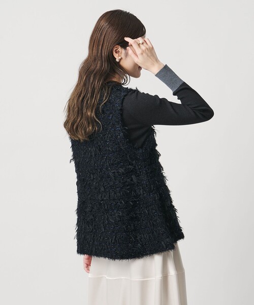 ミックスヤーン ペプラム ベスト（ベスト）｜UNITED ARROWS