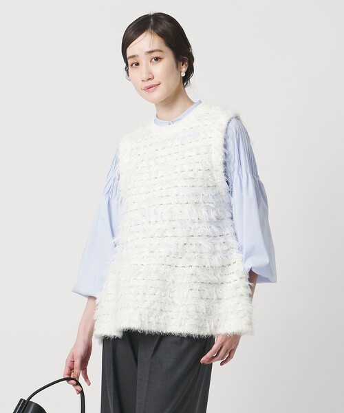 ミックスヤーン ペプラム ベスト（ベスト）｜UNITED ARROWS