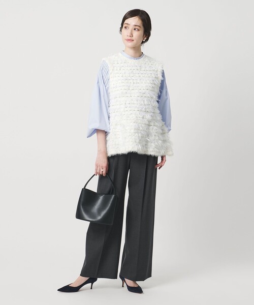 ミックスヤーン ペプラム ベスト（ベスト）｜UNITED ARROWS