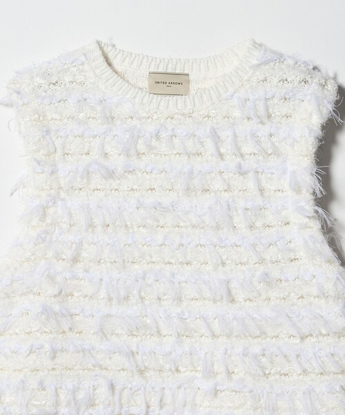 UNITED ARROWS(ユナイテッドアローズ)の「ミックスヤーン ペプラム ベスト(ベスト・レディース・ブラック/オフホワイト・FREE)」の15枚目の写真