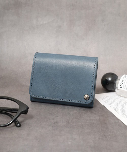 FUNALIVE（ファンアライブ）の「栃木レザー スタッズ コンパクト財布（財布・メンズ・ブラック/カーキ/ネイビー/ダークブラウン/キャメル/ブラック系/ブラック系1・FREE）」の6枚目の写真