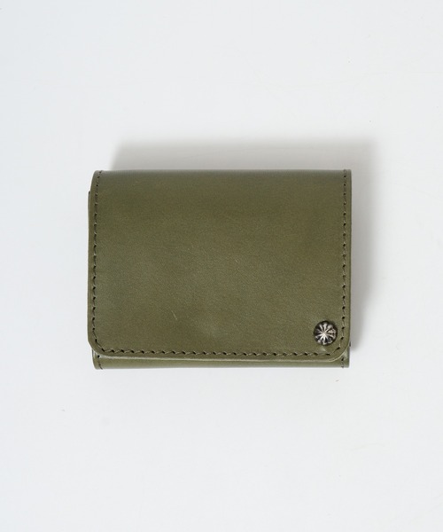 FUNALIVE（ファンアライブ）の「栃木レザー スタッズ コンパクト財布（財布・メンズ・ブラック/カーキ/ネイビー/ダークブラウン/キャメル/ブラック系/ブラック系1・FREE）」の14枚目の写真